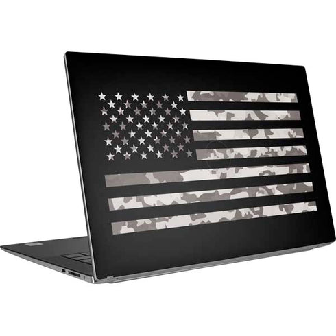 Black and White Camo American Flag Dell XPS Skin